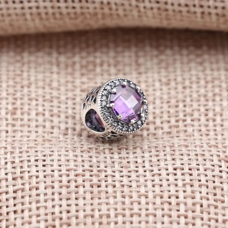 (bilde for) Pandora Royal Purple Radiant Hearts Charm - 791725NRP - Vis 2