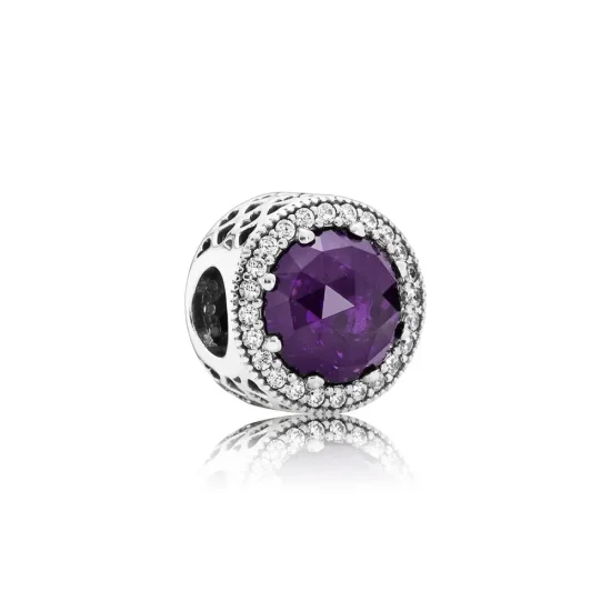 (bilde for) Pandora Royal Purple Radiant Hearts Charm - 791725NRP