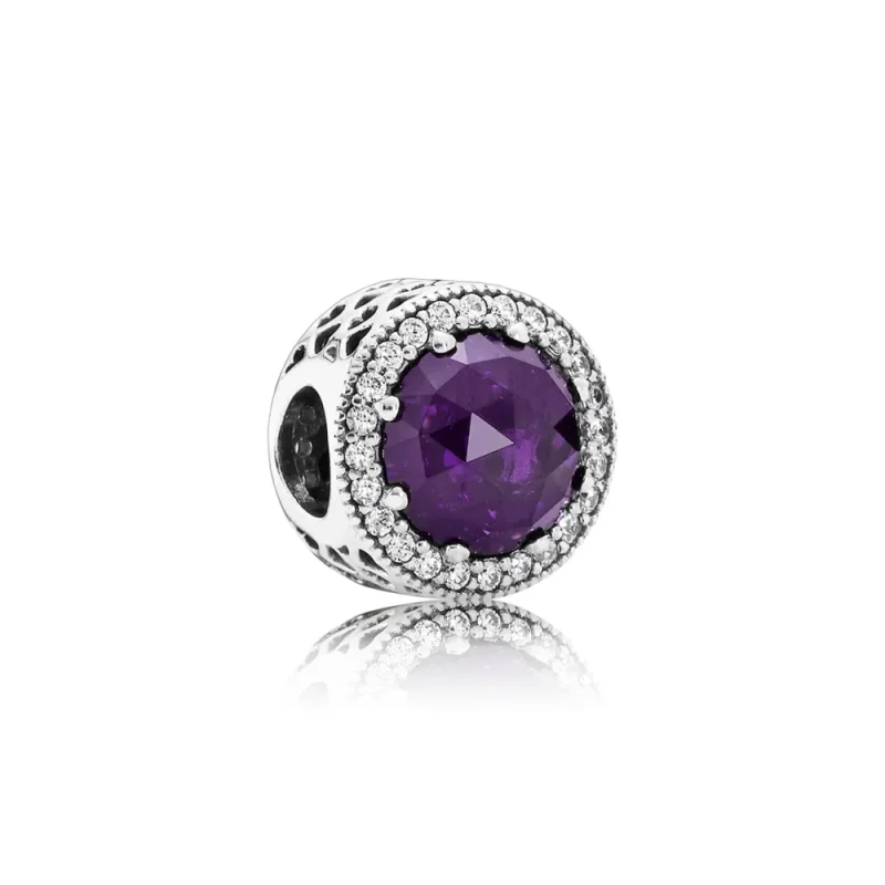 (bilde for) Pandora Royal Purple Radiant Hearts Charm - 791725NRP