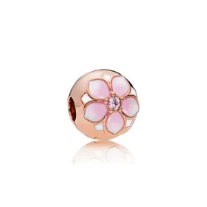 (bilde for) Pandora Rund Rosa Magnoliablomst Charm - 782078NBP