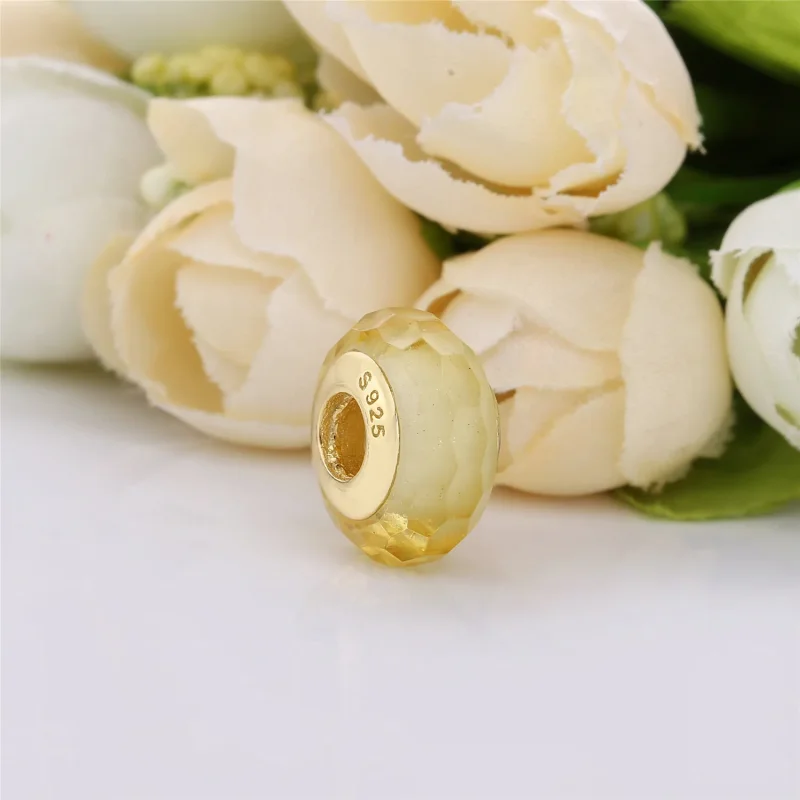 (bilde for) PANDORA Shine with iridescent and faceted golden coloured Murano glass Charm - 7 - Vis 2