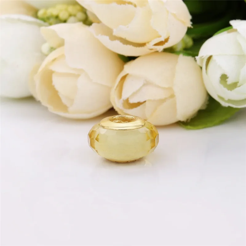 (bilde for) PANDORA Shine with iridescent and faceted golden coloured Murano glass Charm - 7 - Vis 3