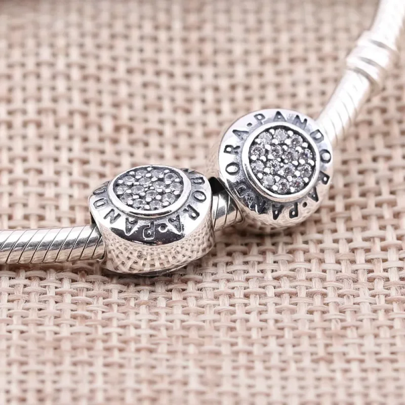 (bilde for) PANDORA signature charm - 791414CZ - Vis 2