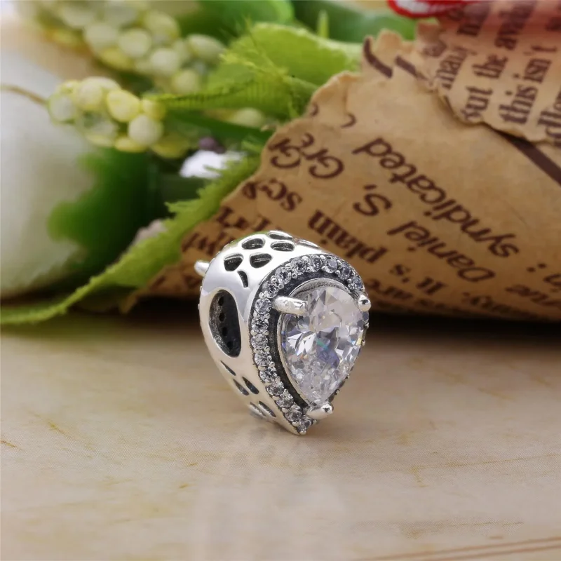 (bilde for) Pandora Silver charm with clear cubic zirconia - 796245CZ - Vis 2