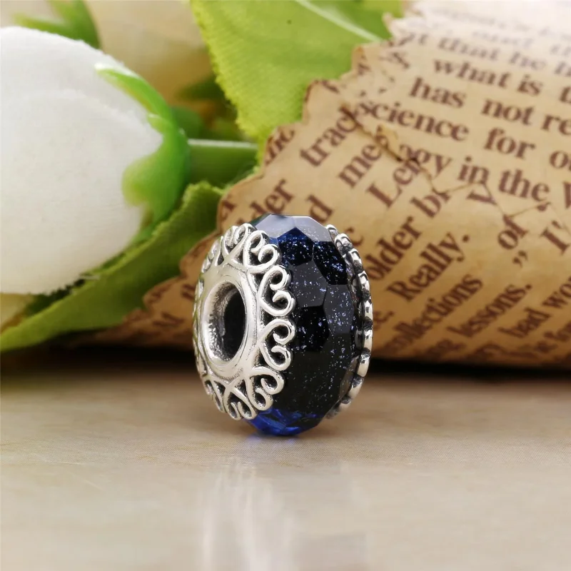 (bilde for) Pandora Silver charm with iridescent and transparent Murano glass - 797617 - Vis 6