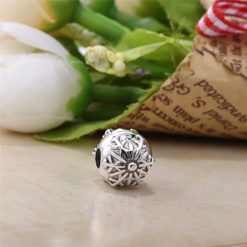 (bilde for) Pandora Silver Snowflake Clip Charm - 791232A - Vis 2