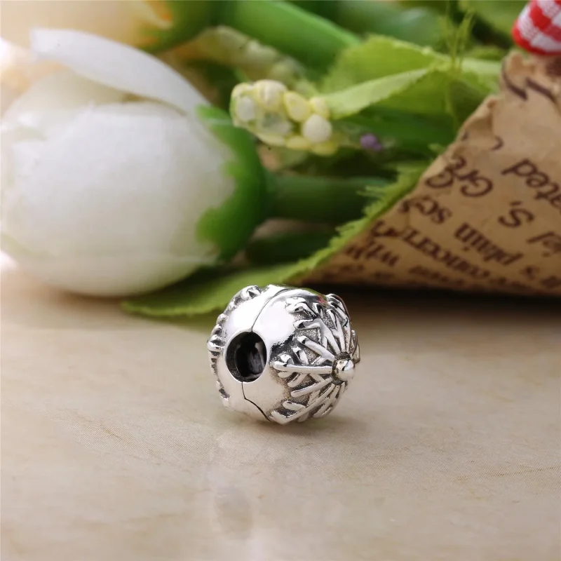 (bilde for) Pandora Silver Snowflake Clip Charm - 791232A - Vis 3
