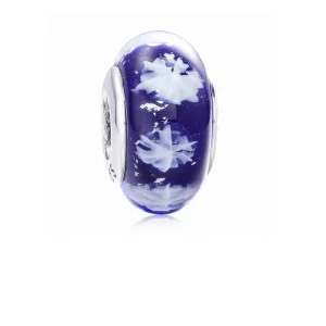(bilde for) PANDORA Snowflake Glass Murano Charm - PL00046-1