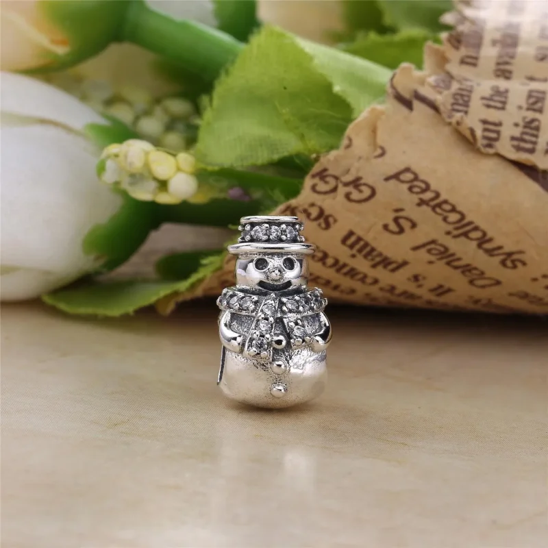 (bilde for) Pandora Snowman Charm - 792001CZ - Vis 2