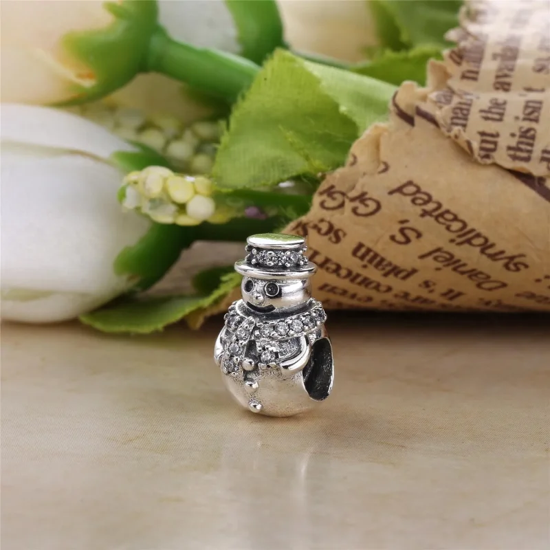 (bilde for) Pandora Snowman Charm - 792001CZ - Vis 3