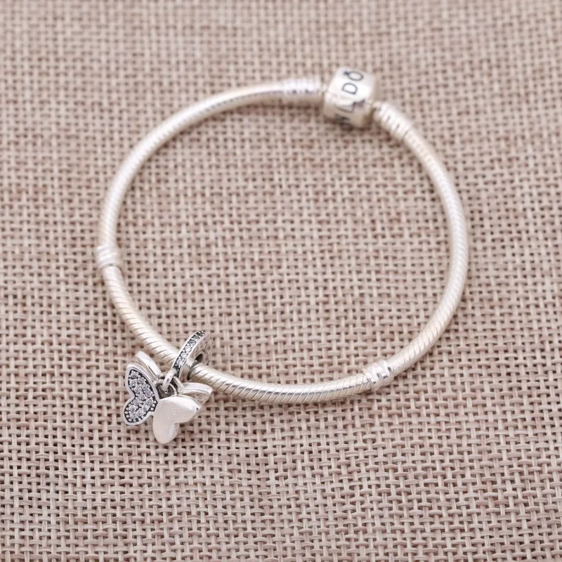(bilde for) Pandora Sommerfugl sølv dingler med klare cubic zirconia - 791844CZ - Vis 2