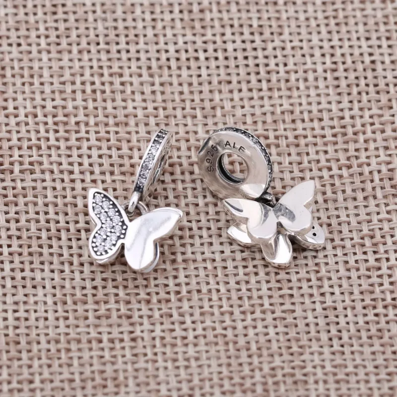 (bilde for) Pandora Sommerfugl sølv dingler med klare cubic zirconia - 791844CZ - Vis 3