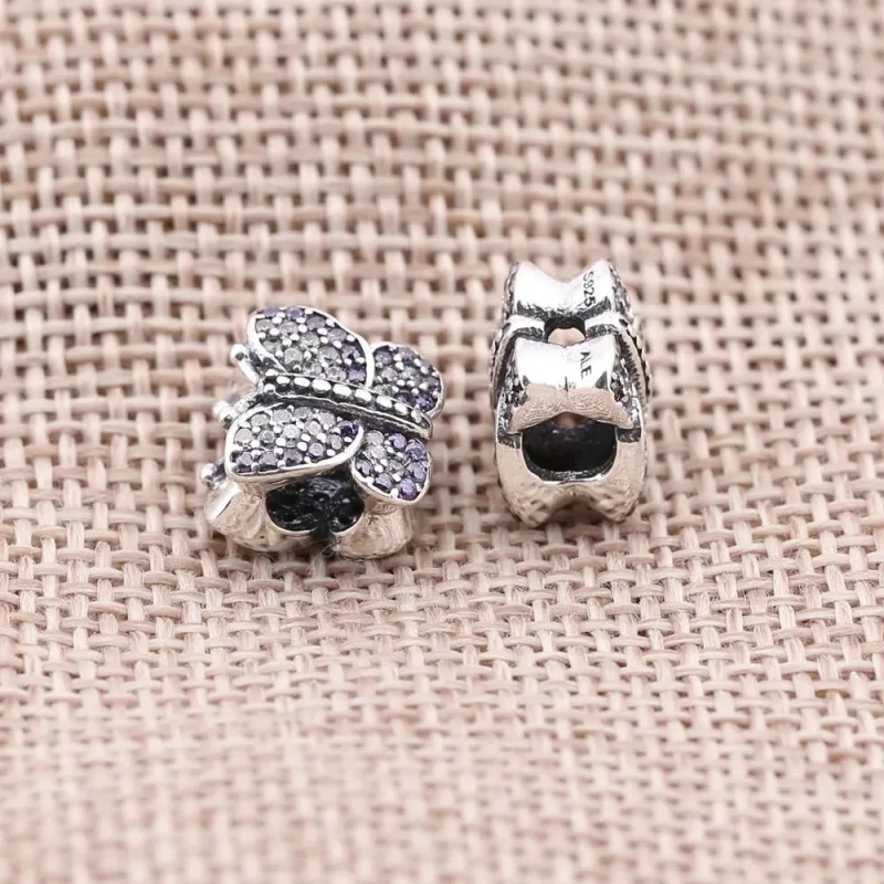 (bilde for) Pandora Sparkling Butterfly Charm - 791257ACZ - Vis 2