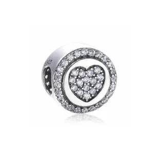 (bilde for) PANDORA Sparkling Heart Charm - PX00242-1B