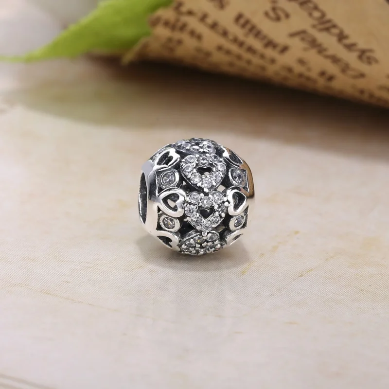 (bilde for) PANDORA Sparkling Heart Charm - PX00276-1 - Vis 3
