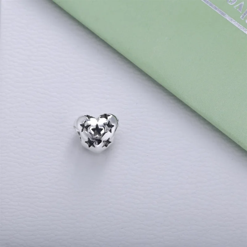 (bilde for) Pandora Starry Heart Openwork Charm - 791393 - Vis 2