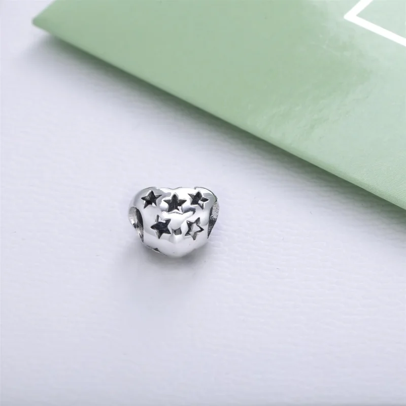 (bilde for) Pandora Starry Heart Openwork Charm - 791393 - Vis 3