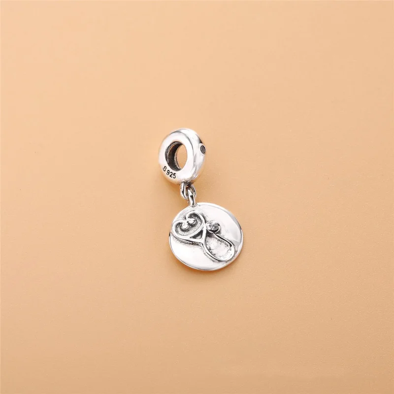 (bilde for) Pandora Stetoskop og sykepleierskilt sølv dingler med klare cubic zirconia - 797 - Vis 2