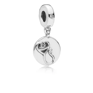 (bilde for) Pandora Stetoskop og sykepleierskilt sølv dingler med klare cubic zirconia - 797587CZ
