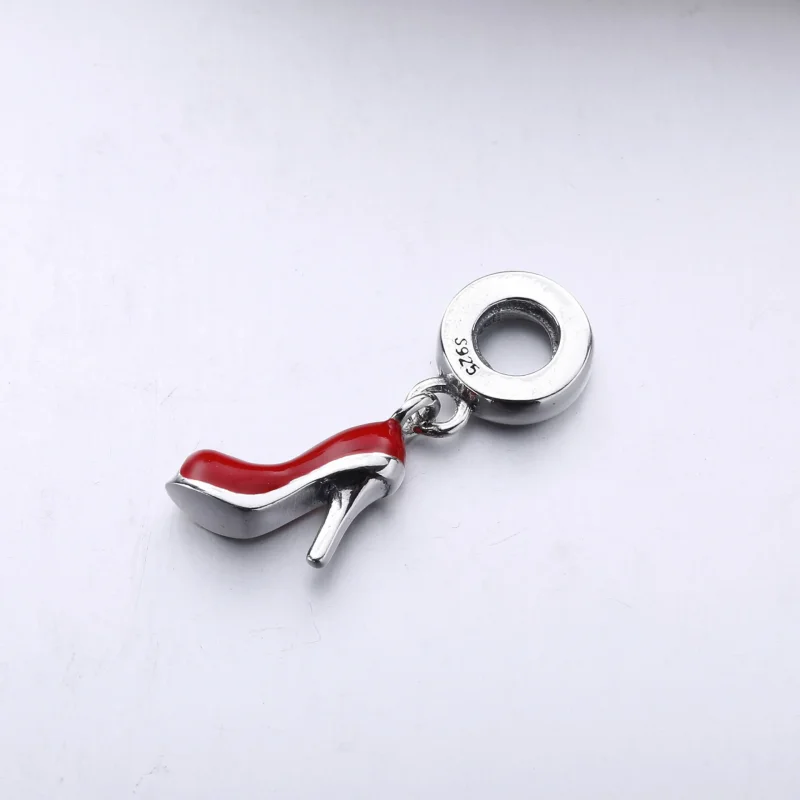 (bilde for) Pandora Stiletto sølv dingler med rød emalje - 792154EN09 - Vis 2