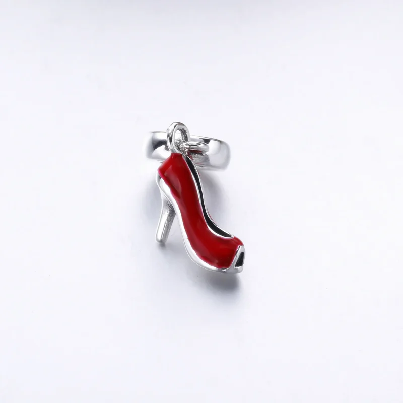 (bilde for) Pandora Stiletto sølv dingler med rød emalje - 792154EN09 - Vis 3