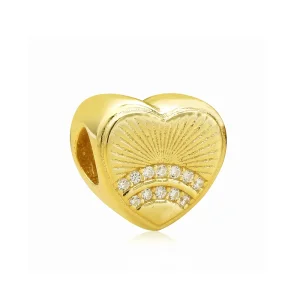 (bilde for) PANDORA Sunshine Heart Charm, PANDORA Shine™ & Clear CZ - PX00330-1