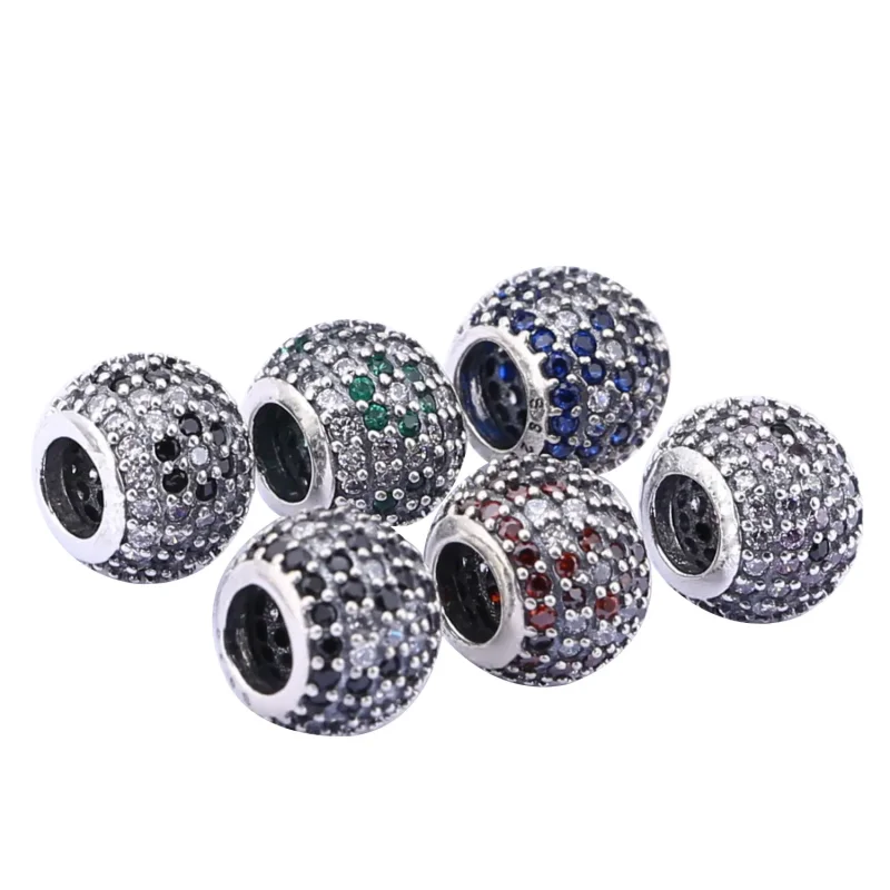 (bilde for) Pandora Svart pavé kirsebærblomst, charm - 791170NCK - Vis 3