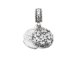 (bilde for) PANDORA Sweet Mother White Pendant Charm - 791285CZA