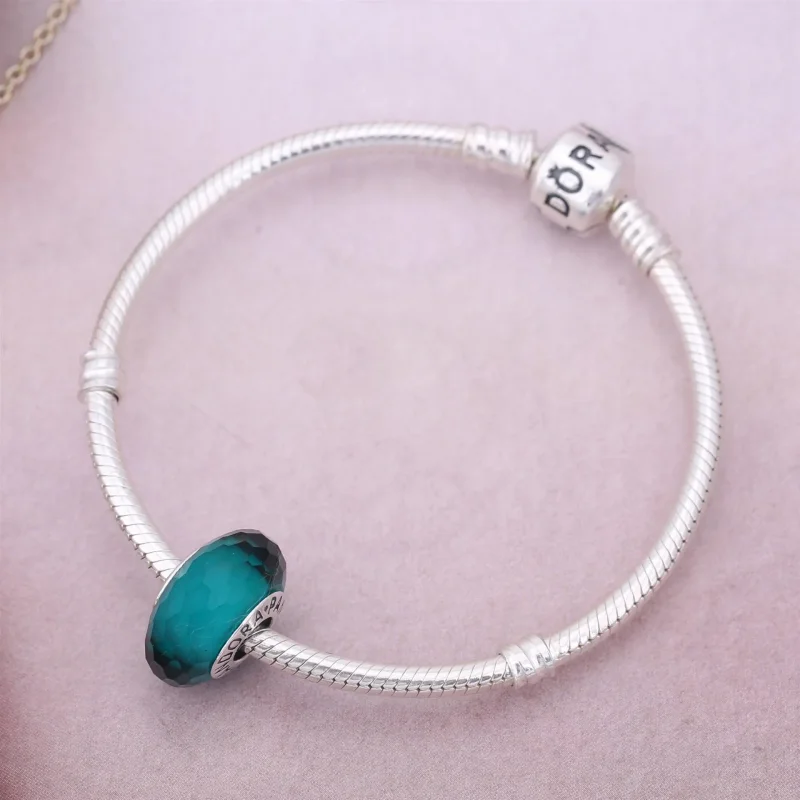 (bilde for) Pandora Teal Faceted Glass Charm - 791606 - Vis 2