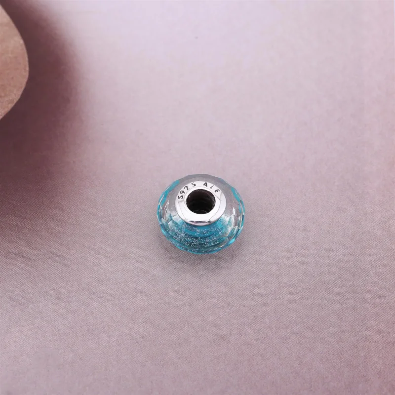 (bilde for) Pandora Teal Shimmer Glass Charm - 791655 - Vis 3