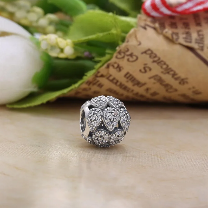 (bilde for) Pandora Teardrop silver charm with clear cubic zirconia - 796271CZ - Vis 2