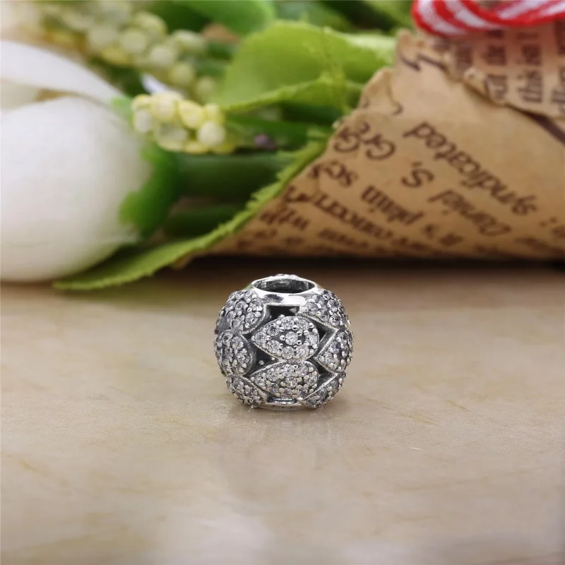 (bilde for) Pandora Teardrop silver charm with clear cubic zirconia - 796271CZ - Vis 3