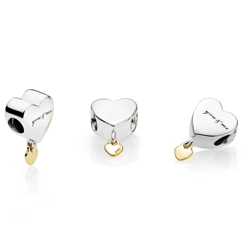 (bilde for) Pandora To hjerter Charm - 796558 - Vis 2