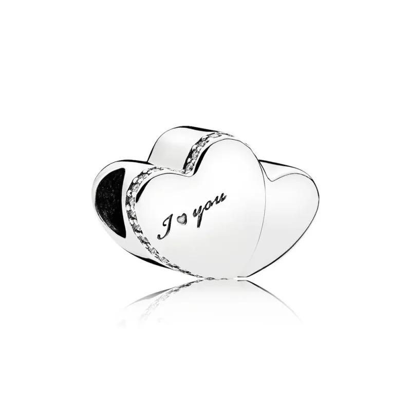 (bilde for) Pandora To hjerter Charm - 796560CZ - Vis 2