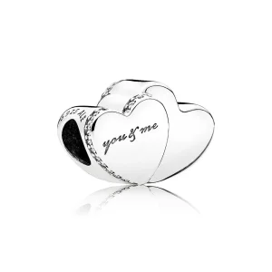 (bilde for) Pandora To hjerter Charm - 796560CZ