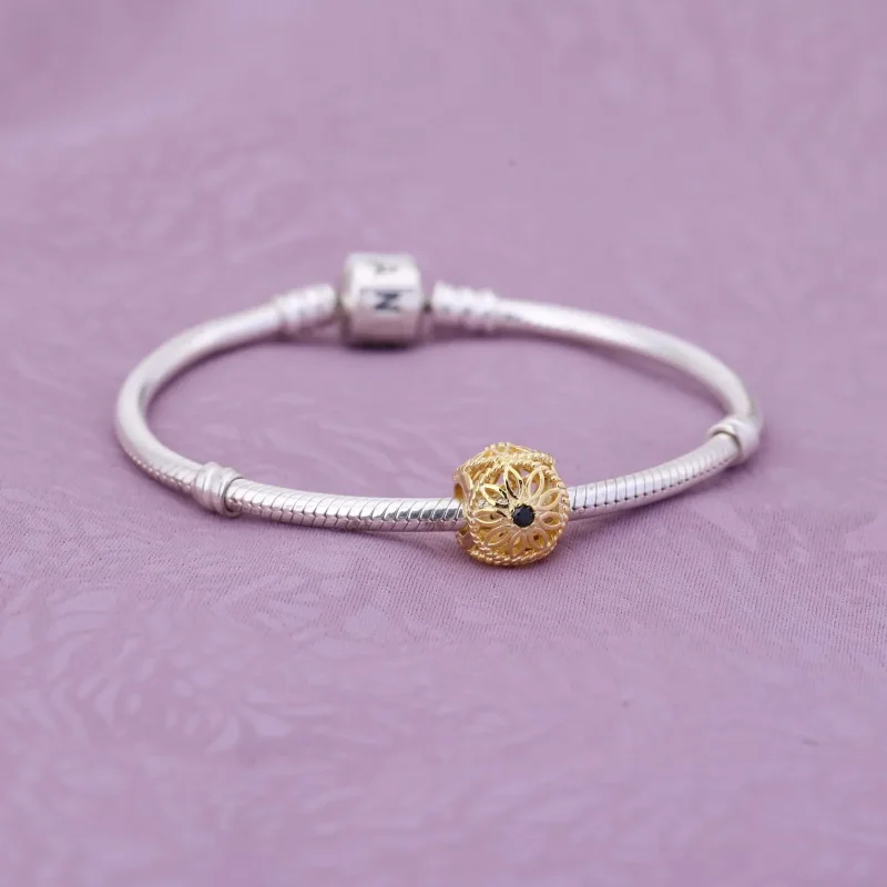 (bilde for) Pandora Vevd avlang blomst, charm - 750821SPB - Vis 2