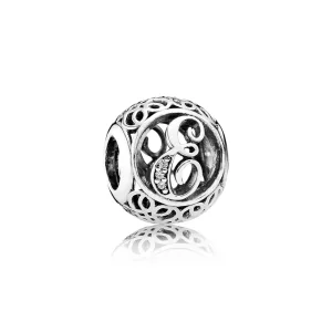 (bilde for) PANDORA Vintage Letter E Charm - 791849cz