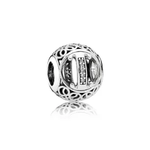 (bilde for) PANDORA Vintage Letter I Charm - 791853cz