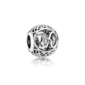 (bilde for) PANDORA Vintage Letter K Charm - 791855cz