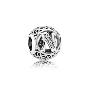 (bilde for) PANDORA Vintage Letter N Charm - 791858cz