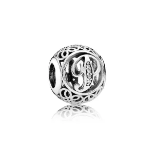 (bilde for) PANDORA Vintage Letter P Charm - 791860cz