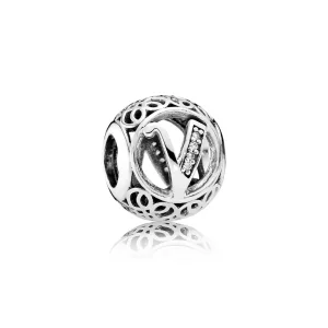(bilde for) PANDORA Vintage Letter V Charm - 791866cz