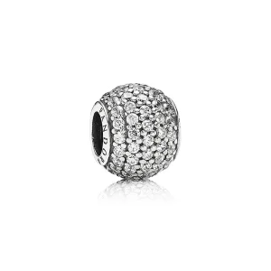 (bilde for) Pandora White Pavé Ball Charm - 791051CZ
