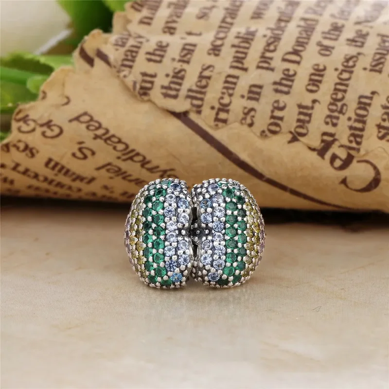 (bilde for) Pave Open My Heart Clip, PANDORA Multicolor CZ - 797221NRPMX - Vis 4