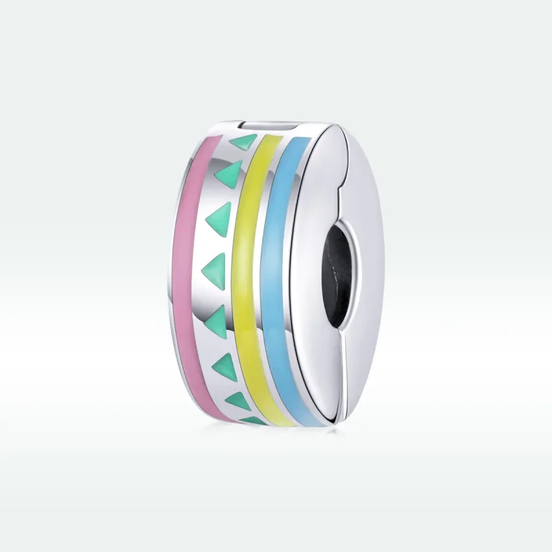 (bilde for) Pandora Style Silver Colorful Clip - SCC1756 - Vis 5