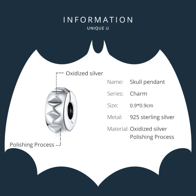 (bilde for) Pandora Style Silver Nagleklemme - SCC1780 - Vis 6