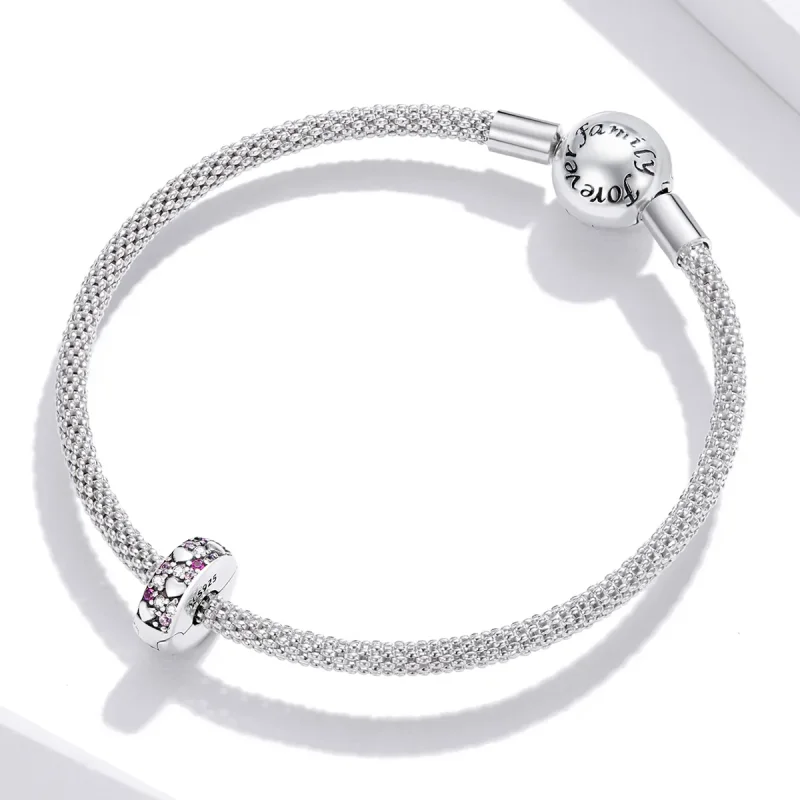(bilde for) Pandora Style Silver Shining Love Clip - SCC1745 - Vis 3