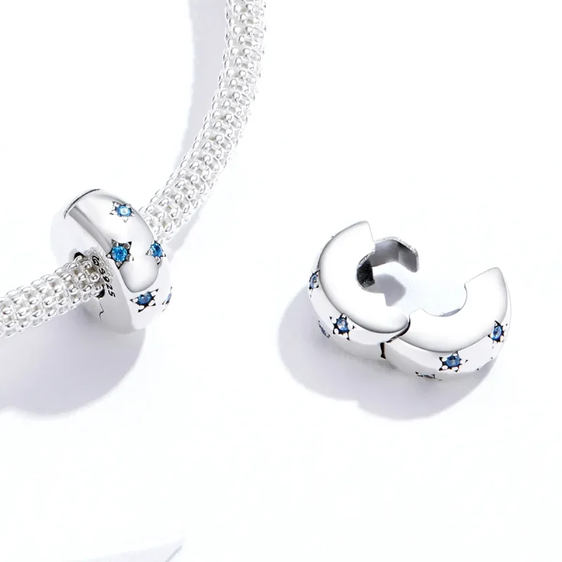 (bilde for) Pandora Style Silver Waves In The Sun Clip - BSC253 - Vis 4