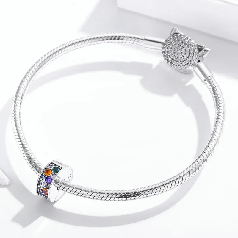 (bilde for) Pandora Style Sølv Fargerike Hageklips - SCC1609 - Vis 3