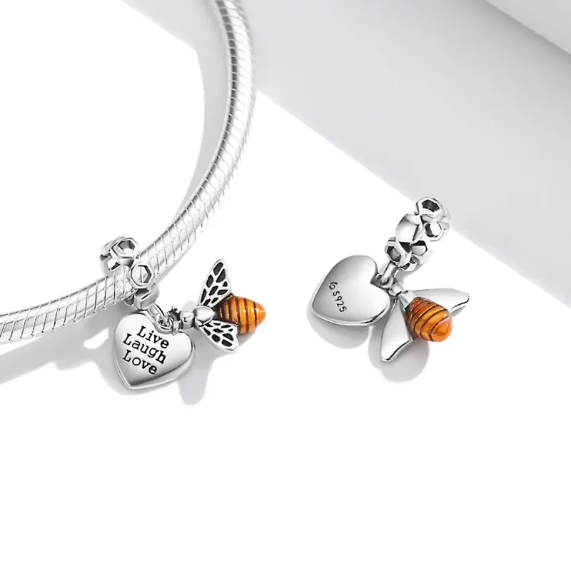 (bilde for) Pandora stil bier og hjerter dingler - BSC495 - Vis 4